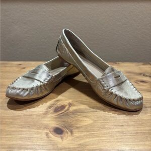 Steve Madden Gold Metallic Murphy Loafers